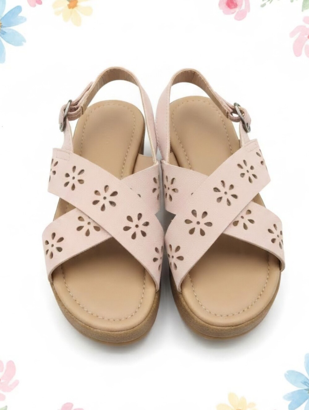 Old Navy Faux Suede Platform Sandals Nwot